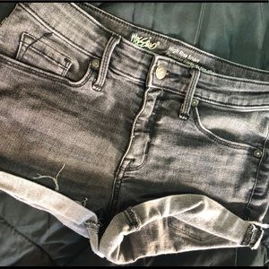 Dark denim wash shorts